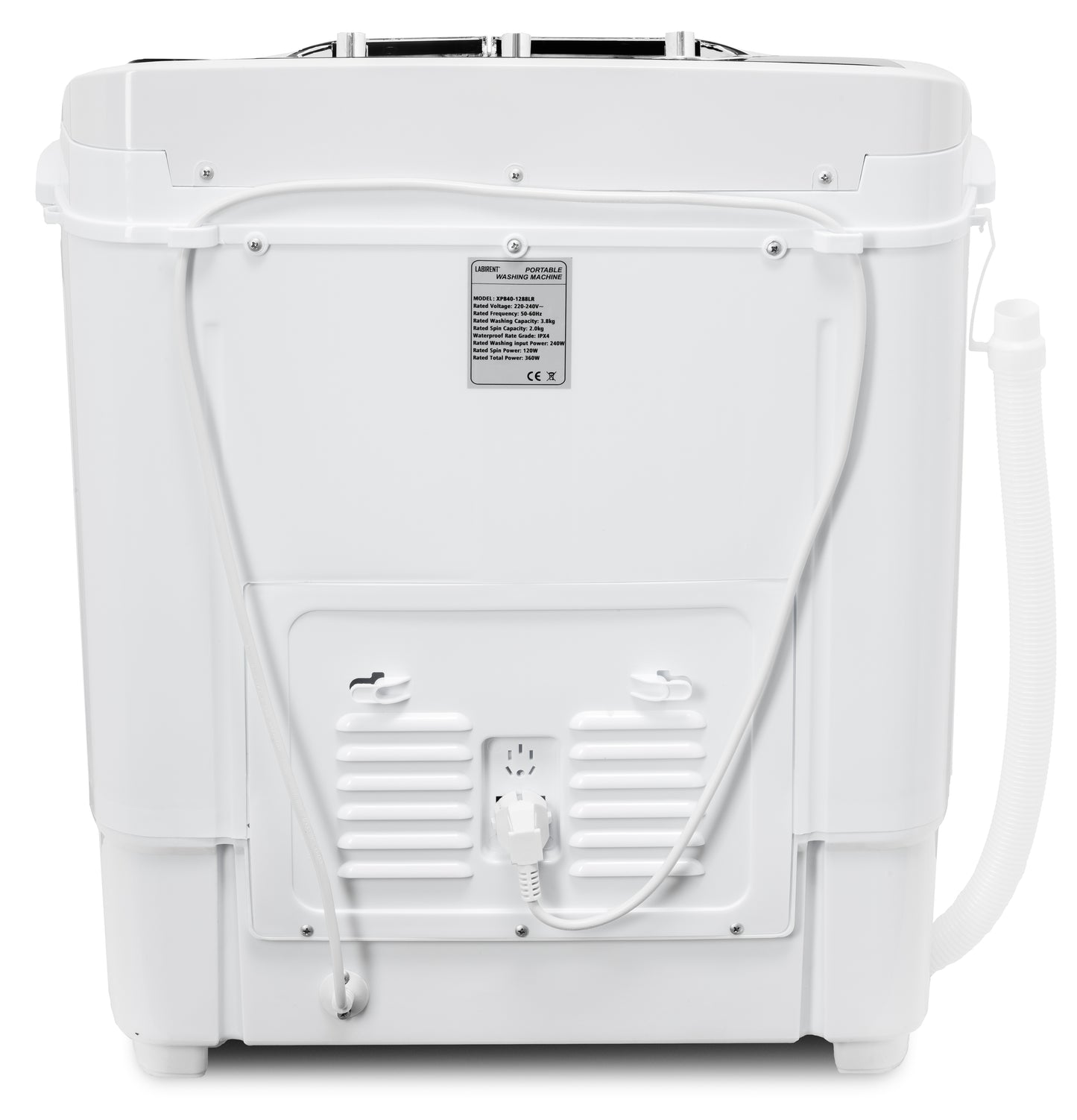 Mini Wasmachine - 3.8kg/2kg Laadvermogen - Wit